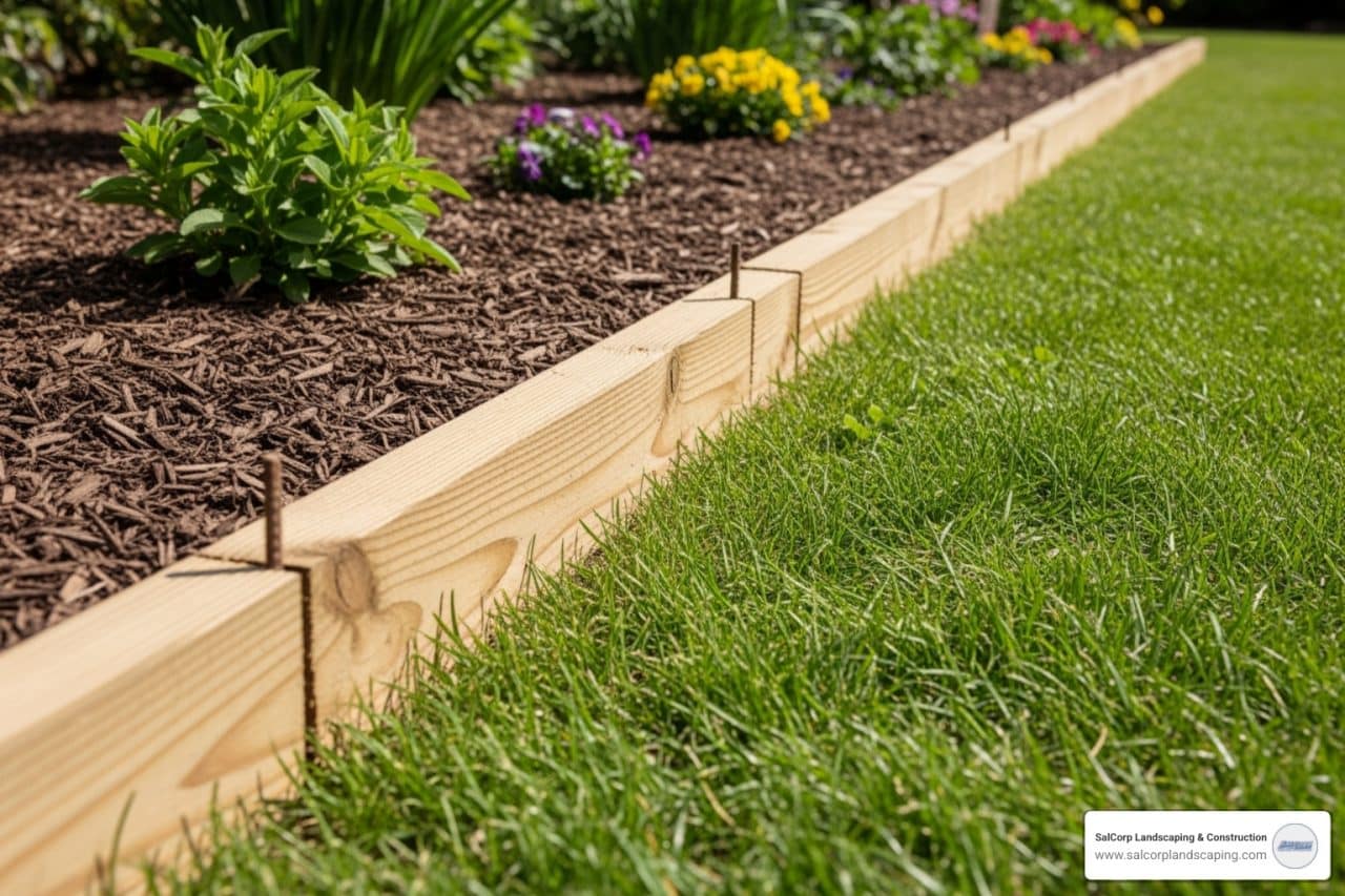 Timber landscape edging: 3 Best Options